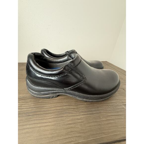 Dansko Wynn Men’s Size 7.5 8 EU 41 Slip Resistant Black Leather Slip On Shoes - Picture 1 of 10